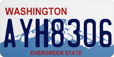WA license plate AYH8306