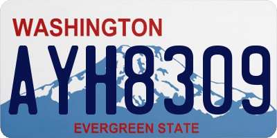 WA license plate AYH8309