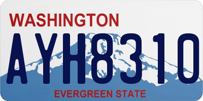 WA license plate AYH8310