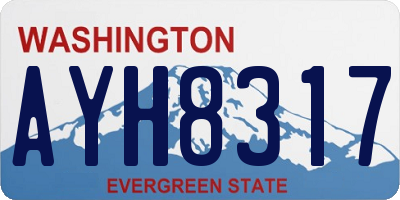 WA license plate AYH8317