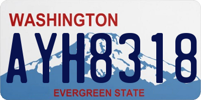 WA license plate AYH8318