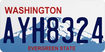 WA license plate AYH8324