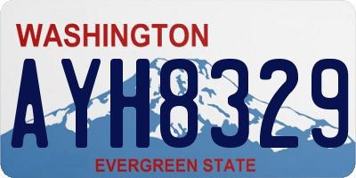 WA license plate AYH8329