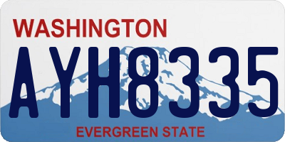 WA license plate AYH8335