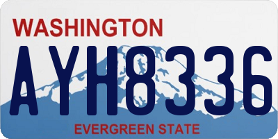 WA license plate AYH8336