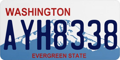 WA license plate AYH8338
