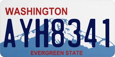 WA license plate AYH8341