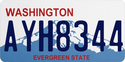 WA license plate AYH8344