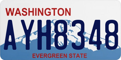 WA license plate AYH8348