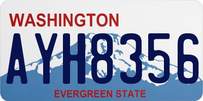 WA license plate AYH8356