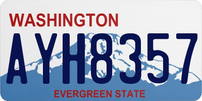 WA license plate AYH8357