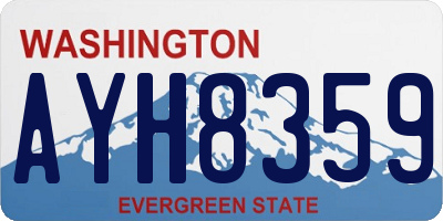 WA license plate AYH8359