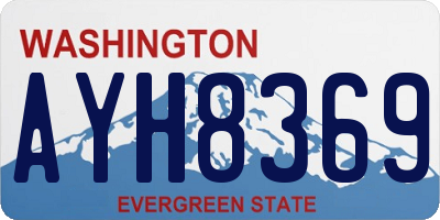 WA license plate AYH8369