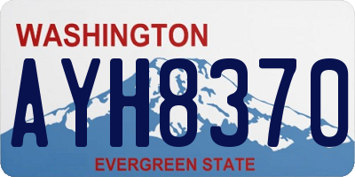 WA license plate AYH8370