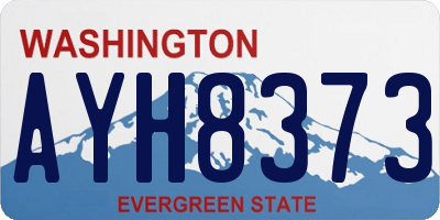 WA license plate AYH8373
