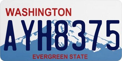 WA license plate AYH8375