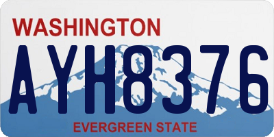 WA license plate AYH8376