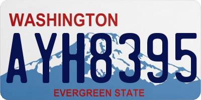 WA license plate AYH8395