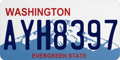 WA license plate AYH8397