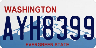 WA license plate AYH8399