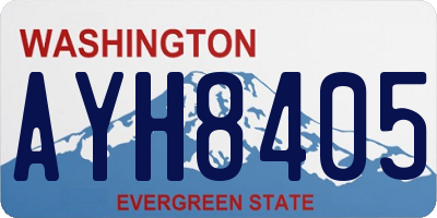 WA license plate AYH8405