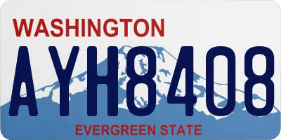 WA license plate AYH8408
