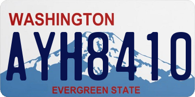 WA license plate AYH8410