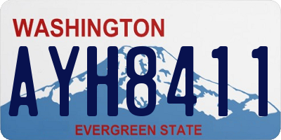 WA license plate AYH8411