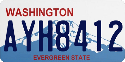 WA license plate AYH8412