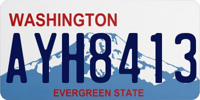 WA license plate AYH8413