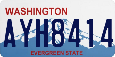 WA license plate AYH8414