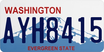 WA license plate AYH8415