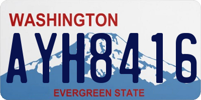 WA license plate AYH8416