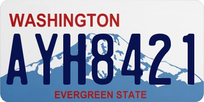 WA license plate AYH8421