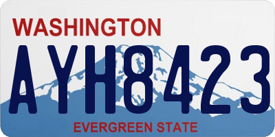 WA license plate AYH8423
