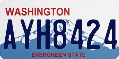 WA license plate AYH8424