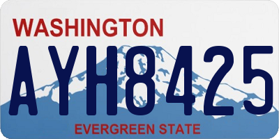 WA license plate AYH8425