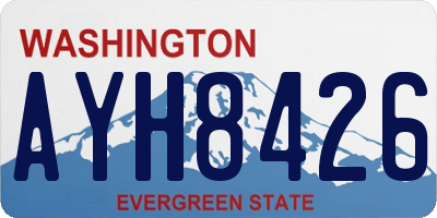 WA license plate AYH8426