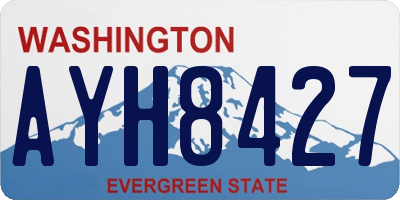 WA license plate AYH8427