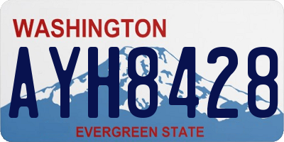 WA license plate AYH8428