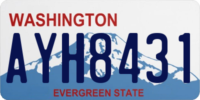 WA license plate AYH8431