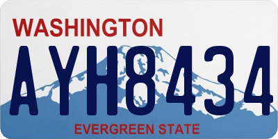 WA license plate AYH8434