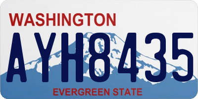 WA license plate AYH8435