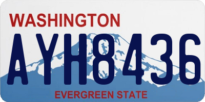WA license plate AYH8436