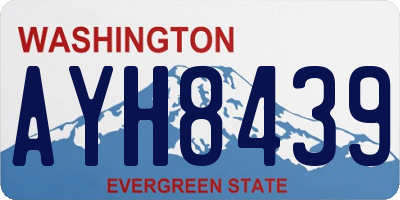 WA license plate AYH8439