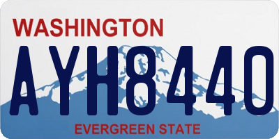 WA license plate AYH8440