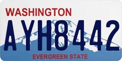 WA license plate AYH8442