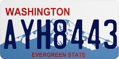 WA license plate AYH8443