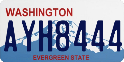 WA license plate AYH8444