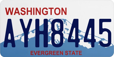 WA license plate AYH8445
